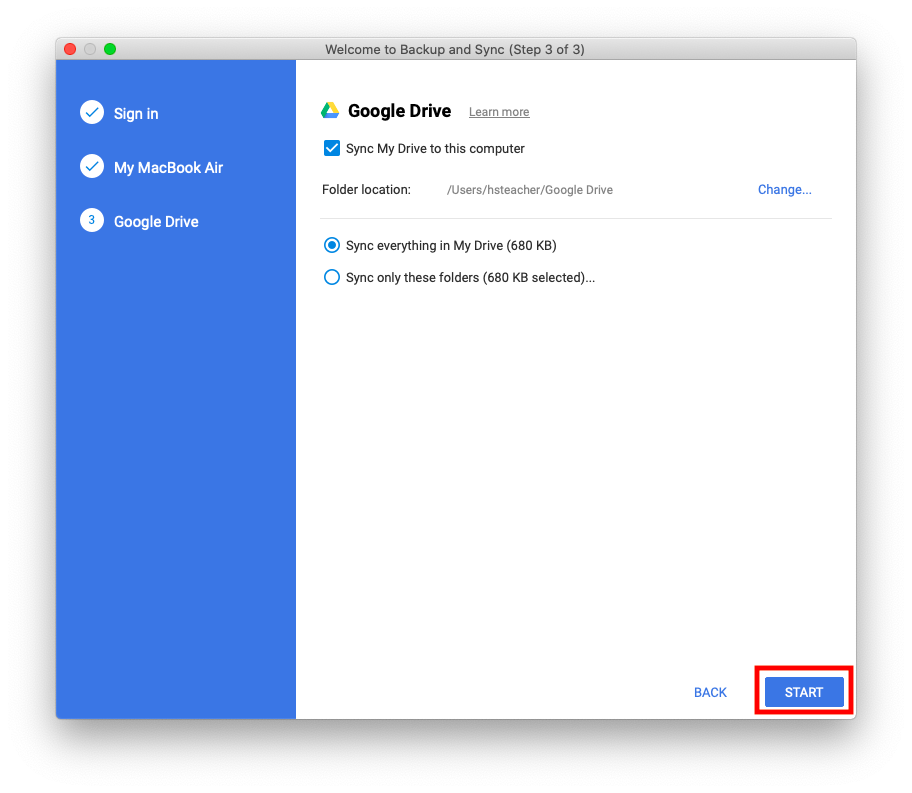 backup and sync from google download