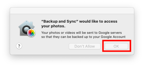 install backup and sync from google